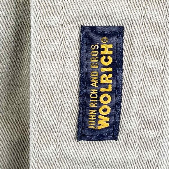 Woolrich Shirt Cotton Canvas Pocket Mens Size Large L Khaki LS Button Down - Picture 7 of 12